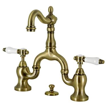 Imagem de Kingston Brass KS7973BPL Bel-Air Bridge Torneira de banheiro pop-up, bronze antigo