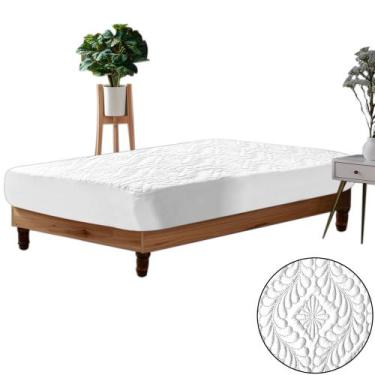 Imagem de Capa Protetor Cama Colchão Box Matelado Solteiro Luxuosa - ENXOVAIS-E-