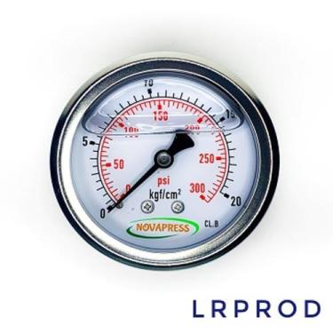 Imagem de Manômetro horizontal -diam.63mm (2. 1/2 ) com escala de 0-20 KGF/CM2 x