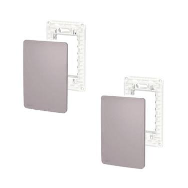 Imagem de 2 Placa/Espelho Axis Grey 4x2 S730100224 Orion Schneider