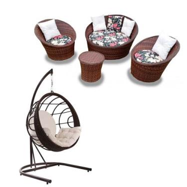 Imagem de Kit Copa - Conjunto Orbit Bahama Preto + Balanço São José Duna Cru com