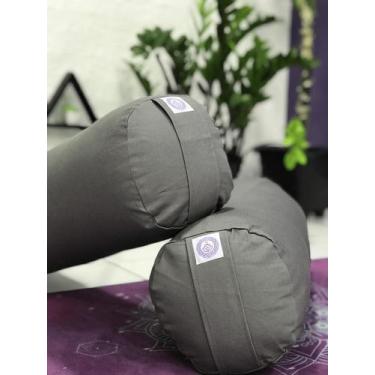 Imagem de Bolster Yoga Almofada Cilindríca - Mandala Yoga, cinza
