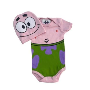 Imagem de Body Bebê Menino -  Patrick Estrela + Touca - Temático - RL, G