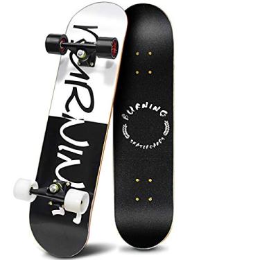 Imagem de Skateboards completos Easy_Way - Skate padrão para iniciantes, crianças, meninos e meninas, adolescentes - 78 x 20 cm, skate