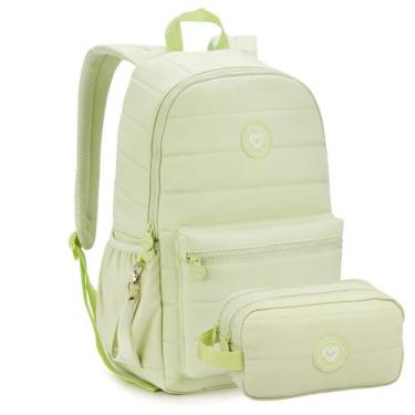 Imagem de Kit Mochila Costas 18" Laptop Escolar Passeio Estojo Duplo - Seanite, 