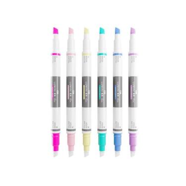 Imagem de  Caneta Marca Texto Marca e Apaga Lumini EX Slim 6 Cores Cis