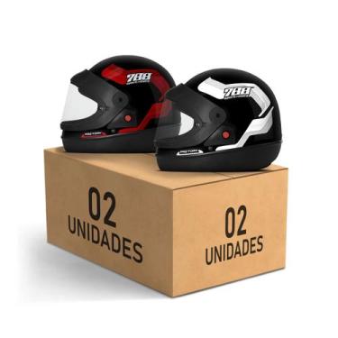 Imagem de Kit 2 Capacetes Sport Moto 788 Fechados Pro Tork Masculino Feminino Se