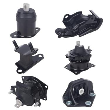 Imagem de KUSATEC Conjunto de montagem de motor e transmissão de 6 peças compatível com Honda Accord 2003 2004 2005 2006 2007, substituição para A4527HY A4526HY A4525 A4544 A4517 A4524