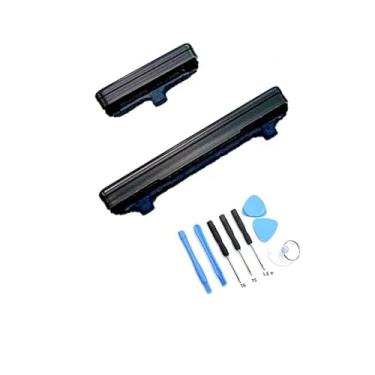 Imagem de Botão lateral de volume liga/desliga peça de substituição para Samsung Galaxy S22 Ultra 5G S908, com kit de ferramentas (preto)