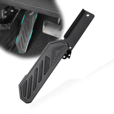 Imagem de Phamyor Descanso de Pé Antiderrapante de Alumínio para Pedal Morto, Adequado para Jeep Wrangler Jl Jlu 4Xe e Jeep Gladiator Jt 2018-2024, Painel de Chute Lateral Esquerdo Ajustável, Preto