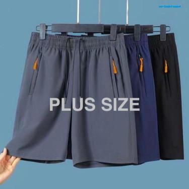 Imagem de Kit Com 3 Bermudas Plussize Tecido Gelado Dry Fit  Premium / Esporte -