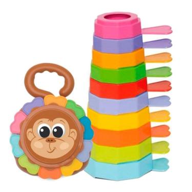 Imagem de Brinquedo Educativo Bebês 1 Ano Empilha Baby Macaco