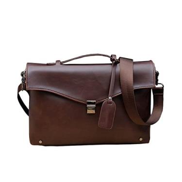 Imagem de Bolsas Masculinas Moda Negócios Bolsas de Ombro de Couro PU de Qualidade Bolsas Masculinas