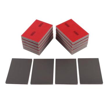 Imagem de 24 peças de esponja de lixamento de 2000 grãos, bloco de lixamento molhado e seco 10 x 7,6 cm, papel de areia reutilizável para paredes de drywall de madeira de metal, pintura automotiva de pedra