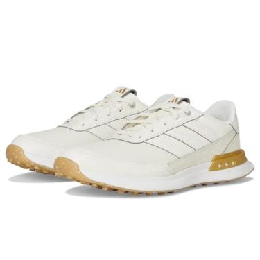 Imagem de adidas Tênis feminino de golfe S2G 25 Couro Spikeless, Offf branco/dourado metálico/chiclete 4, 35