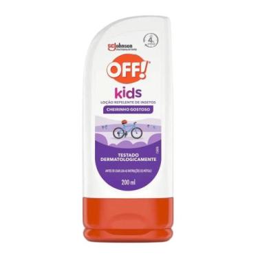 Imagem de Repelente de Insetos OFF Kids 200ml Loção Cheirinho Gostoso 4Hrs Prote
