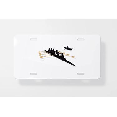 Imagem de Capa para placa de licença de barco de remo – Capa para placa de carro – Capa para placa de carro 15 x 30 cm