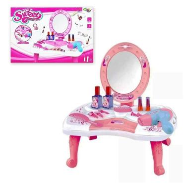 Imagem de Brinquedo Kit Penteadeira Infantil Magica Acessórios Beleza