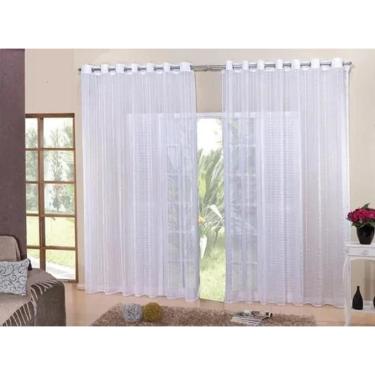 Imagem de Cortina Voil Xadrez Sala, Quarto E Cozinha 2,00 X 1,70