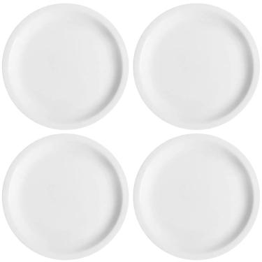 Imagem de Conjunto 4 Pratos de Sobremesa em Porcelana 19cm Classe Única Iguaçu Germer Branco