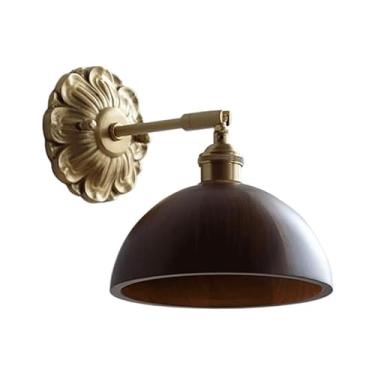 Imagem de Luminária de parede nórdica de meados do século, toda em cobre, com base em três tons, para cabeceira de quarto, sala de jantar, corredor, cozinha, bar, estudo (16 * 8 * 11,5 cm)