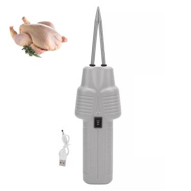 Imagem de Depenador Eletrico Remove Pena Frango Galinha Pato Ganso Peru Aves USB Bateria Recarreg...