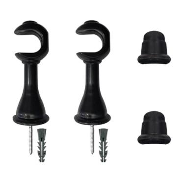 Imagem de Kit Varão de Madeira Para Cortina Simples 2,00 Metros 19mm com Ponteira e Suporte