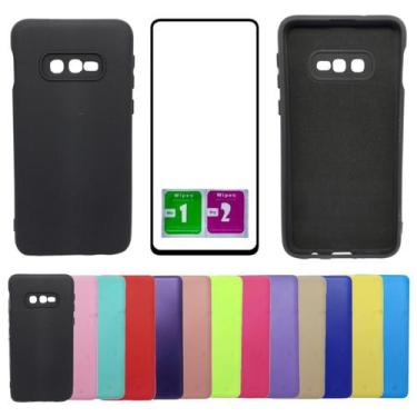 Imagem de Kit Capa Aveludada Para Galaxy S10e + Pelicula Vidro 3d 9D - Mustangsh