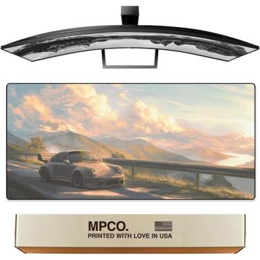 Imagem de MPCO. Manga Motors Porsche-Rosa Tamanho Grande Gaming WFH Mousepad Mesa Completa (Porsche-Pink, Tecido DuraGlyde (Grande (91 cm x 43 cm))