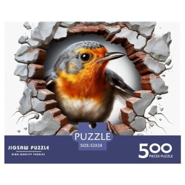 Imagem de Quebra-cabeça divertido pássaro para adultos 500 peças animal brinquedo 3D jogo intelectual decoração de casa jogo educativo alívio de estresse brinquedo desafio educacional 500 peças (52 x 38 cm)