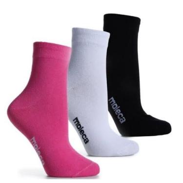 Imagem de Kit meia Moleca invisível ou cano médio, Do 33 ao 40