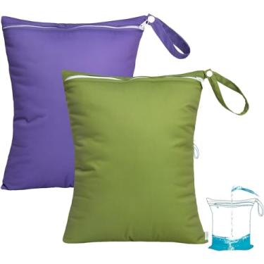 Imagem de babygoal Pacote Com 2 Bolsas Secas E Molhadas Para Trajes De Banho, Bolsa À Prova D'Água Viagem, Armazenamento Alimentos, Carrinho Bebê, Creche, Fraldas Bebês, Ioga, Praia, Piscina, Roupas Lau-Nkd39