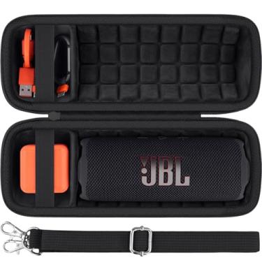Imagem de Baval Capa Rígida Portátil Compatível Com Alto-Falante Sem Fio Bluetooth À Prova D'Água Jbl Flip 7/Flip 6 (Capa Preta)
