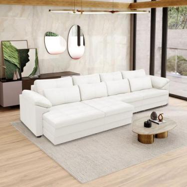 Imagem de Sofá Retrátil Elétrico Sala de Estar Nolan Bipartido 414cm Conforto Pr