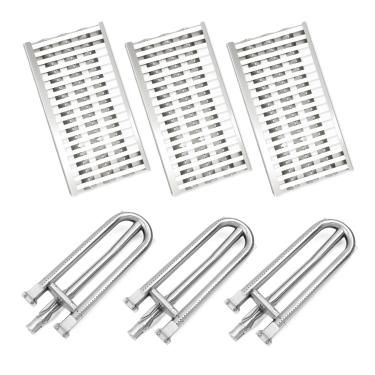 Imagem de Meyafiny Bandeja radiante de haste de cerâmica para peças de churrasqueira DCS de substituição de aço inoxidável placas de calor para queimadores de grelha bandeja de briquete para 27DBQR, DCS36 BGB36