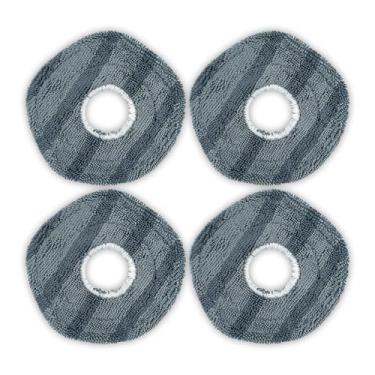 Imagem de (4 peças) Almofadas de limpeza laváveis reutilizáveis para Eufy X10 Pro Omni, toalhetes de microfibra premium para remoção de manchas fortes