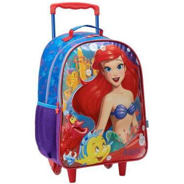 Imagem de Mochila Rodas 16" Ariel Sereia Disney Escolar Princesa - Princesa Arie