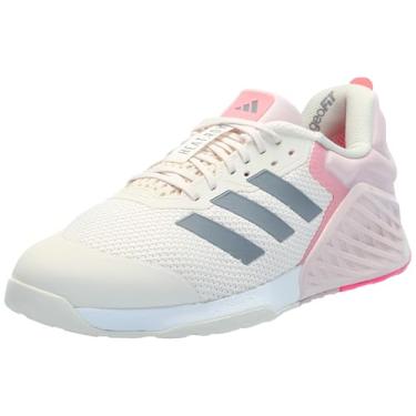 Imagem de adidas Tênis feminino Dropset 3, Giz branco/ferro metálico/semi rosa Spark, 10