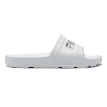 Imagem de Chinelo Fila Sleek Slide Feminino Branco e Cinza