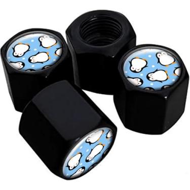 Imagem de Tampas de haste de válvula de pneu de metal, pacote com 4, tampas de haste de roda de carro, tampas de válvula de ar universais de alumínio para carros, caminhões, SUVs, bicicletas, motocicletas