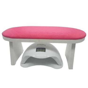 Imagem de Kit Cabine Sun 5 uv/led Com Apoio De Mão Rosa - FAN NAILS