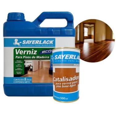 Imagem de Verniz Para Pisos de Madeira Base Àgua 5lt + Catalisador Sayerlack