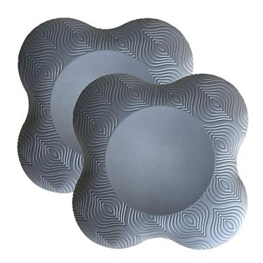 Imagem de Zealtop Joelheira de ioga extra grossa para joelhos, cotovelos, pulso, mãos, cabeça, espuma, ioga, pilates, treino, joelheira (