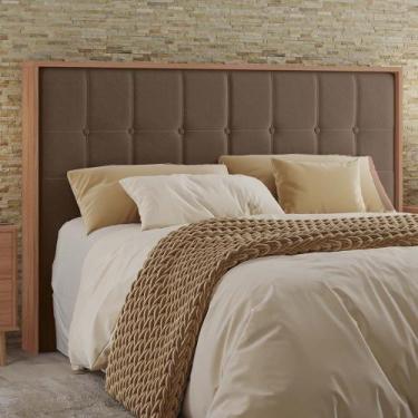 Imagem de Cabeceira Priscila Queen Acolchoada 100% MDF Tuboarte, Freijó Padock