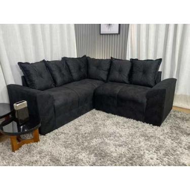 Imagem de Sofá Canto Preto 601 Belo - Alpoim