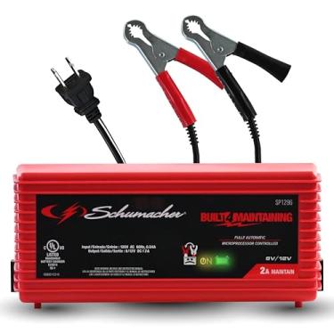 Imagem de Schumacher SP1296 Carregador e manutenção de bateria totalmente automático – 2 Amp, 6V/12V – Para baterias esportivas de carro, barco e energia