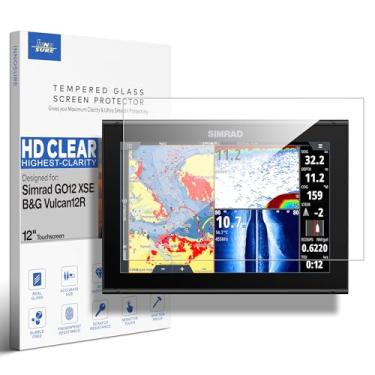Imagem de INNOSURE Protetor de tela de vidro temperado projetado para Simrad GO12 XSE, B&G Vulcan12R Fishfinder Chartplotter 12 polegadas Acessórios para tela sensível ao toque 9H antiarranhões (HD Clear)
