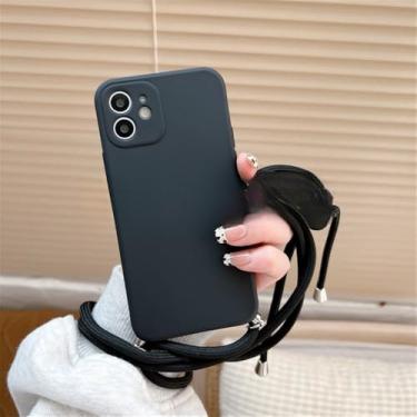 Imagem de Capa de silicone macia com alça para Samsung S23 Ultra S24 Plus FE A05S A15 A04 A14 A24 A34 A54, capa transversal com colar, 7, para Samsung M14 (5G)