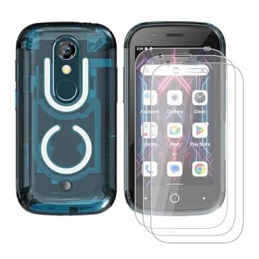 Imagem de Ikiiqii Protetor de tela (pacote com 3) para Unihertz Jelly Star (7,6 cm), dureza 9H vidro temperado HD anti-arranhões, película protetora anti-impressão digital para Unihertz Jelly Star