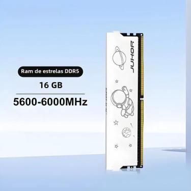 Imagem de Memória RAM DDR5 JUHOR 16GB - 5600MHz ou 6000MHz para Computador Gamer